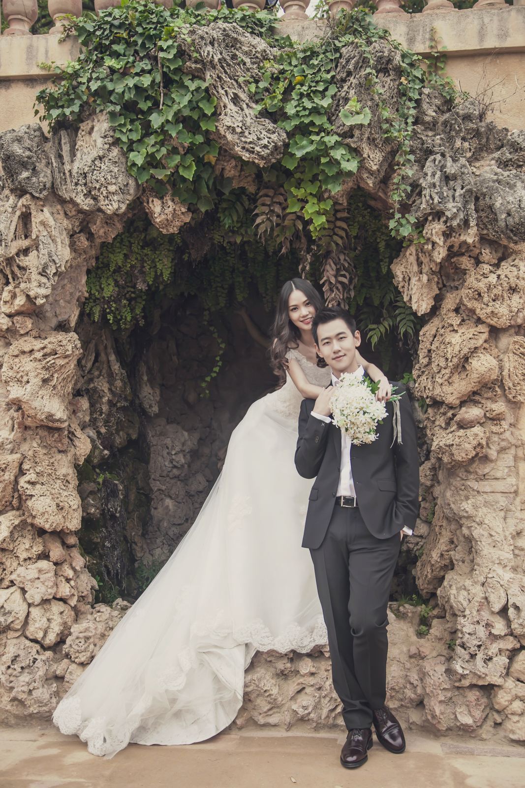迷宫花园婚纱照 - 巴塞罗那